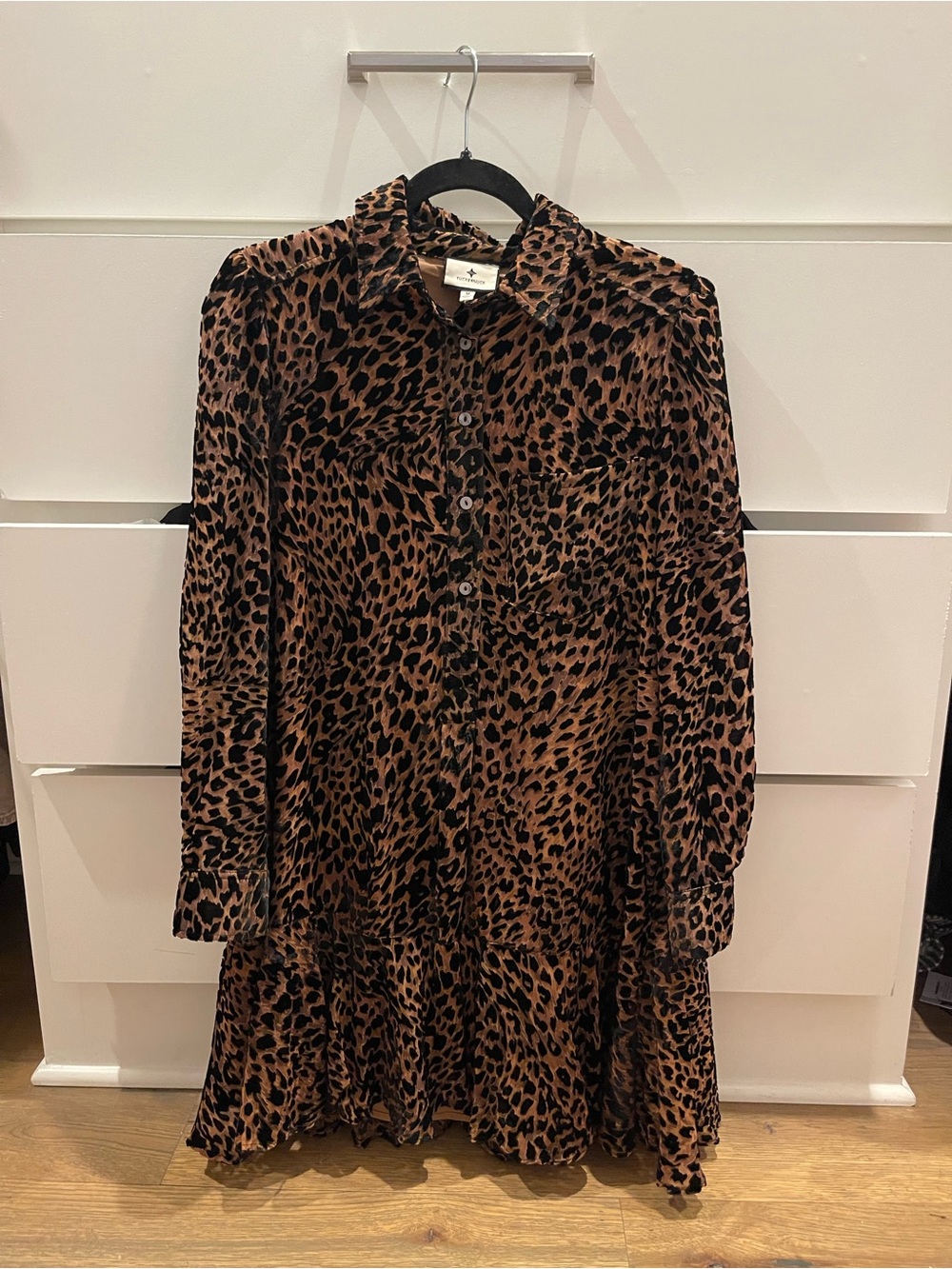 Tuckernuck Brown and Black Leopard Shirt Dress